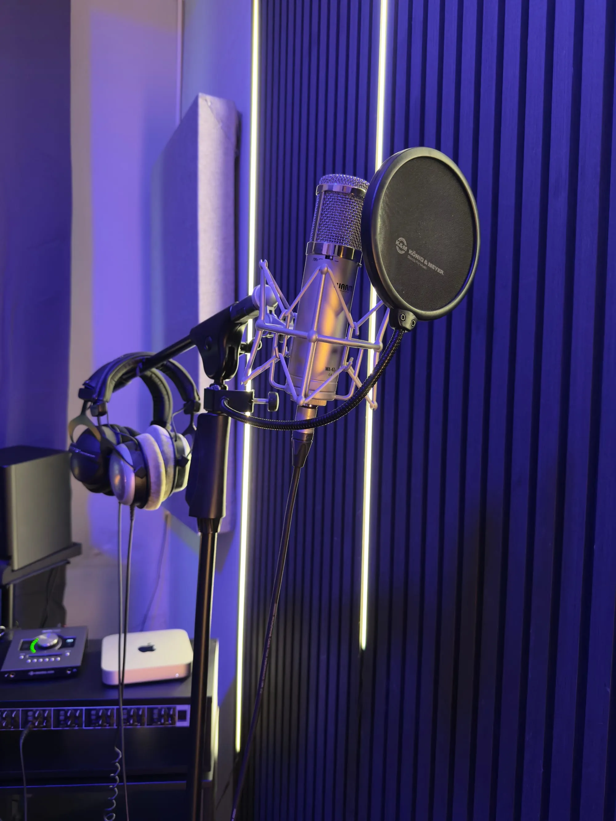 High-End-Mikrofon im Mietstudio der Loopenrein Studios Bochum